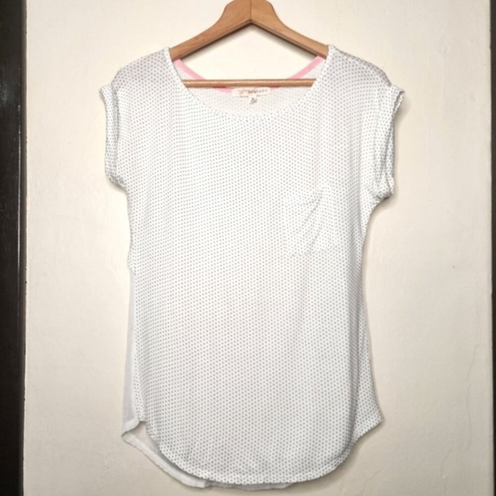 White & Black Sheer Back T Shirt